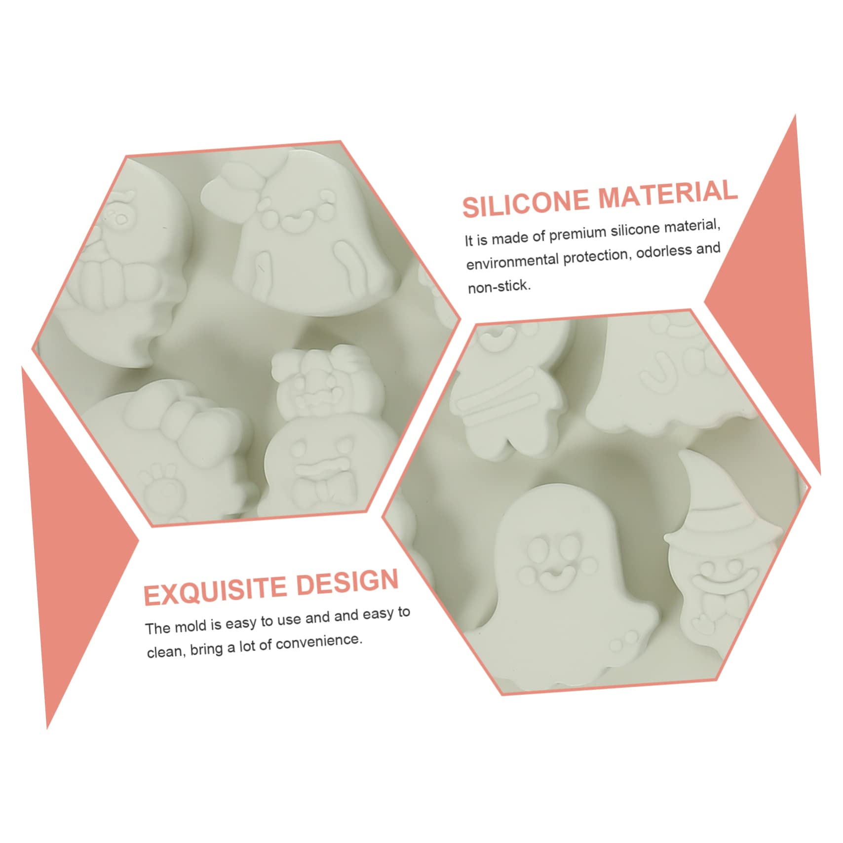 PRETYZOOM 8 Stk Backform Eisformen molde de para schokolade formen zur herstellung von süßigkeiten Silikonformen halloween theme kuchen Schokoladenform selber machen Keksform Kieselgel