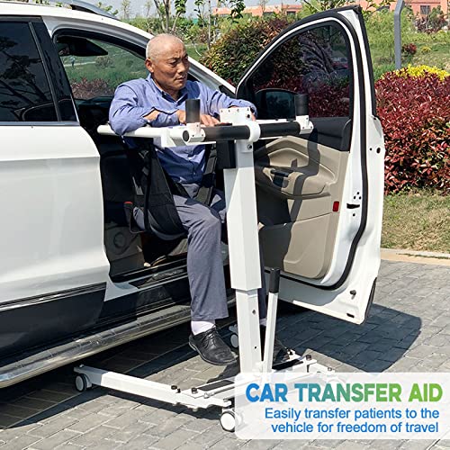 Electric Patient Lift Transfer Chair,Foldable Patient Lift Wheelchair For Home,Portable Car Transfer Aid Transport Chair For Travel,Shower Chair With Wheels Use Seniors -Max Load 290Lbs #TOP6