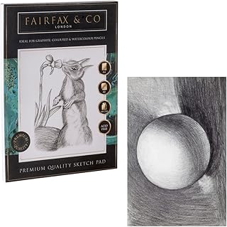 Fairfax & Co Artist Sketch Pad | A4 Paper Art Sketchbook 40 Sheets (160 GSM) Acid Free Drawing Paper Cartridge Paper with Premium Quality Mixed Media Use Art Supplies for Students and Adults