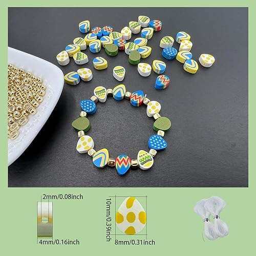 Miniatura 10 de MIIIM 200 cuentas de arcilla, cuentas de arcilla polimérica para cuentas del día de San Valentín, dijes de arcilla para pulseras, cuentas de corazón