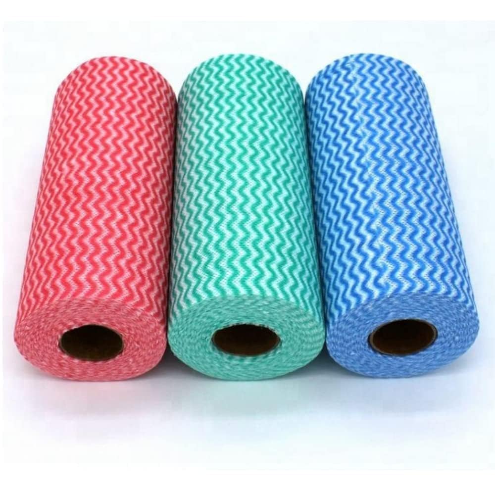 STARDOM MART Kitchen Must 3 Ply Kitchen Roll Cleaning Wipes Washable & Quick-Dry Non-Woven Dish Towel, Dishcloths for Kitchen Cleaning, Super Absorbent Reusable Tissue Roll 100 Pulls/Roll Pack of 3 1