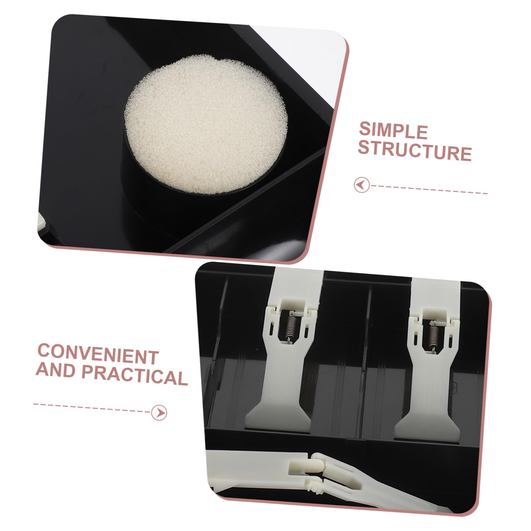 Scatola Portamonete Multi-scomparto in Plastica Nera per Cassa di Negozio, Organizer per Banconote con Chiusure a Clip e Meccanismo di Accesso Rapido