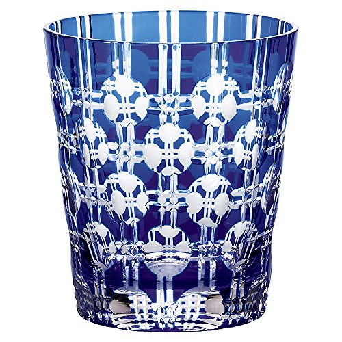 Narumi Glass Works GW6057-227BL Eternity Rock Glass, Blue, 8.5 fl oz (250 cc)