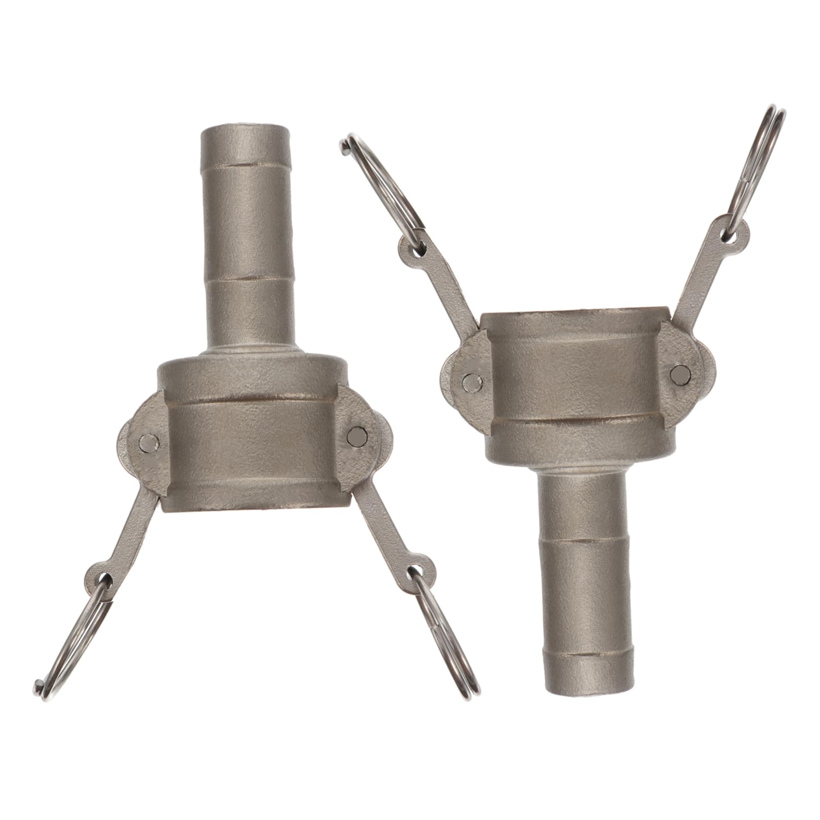 Unomor 2 Pcs Stainless Stainless Steel Silver Fittings Cam and Groove Hose Connector Cam and Groove Hose Fitting