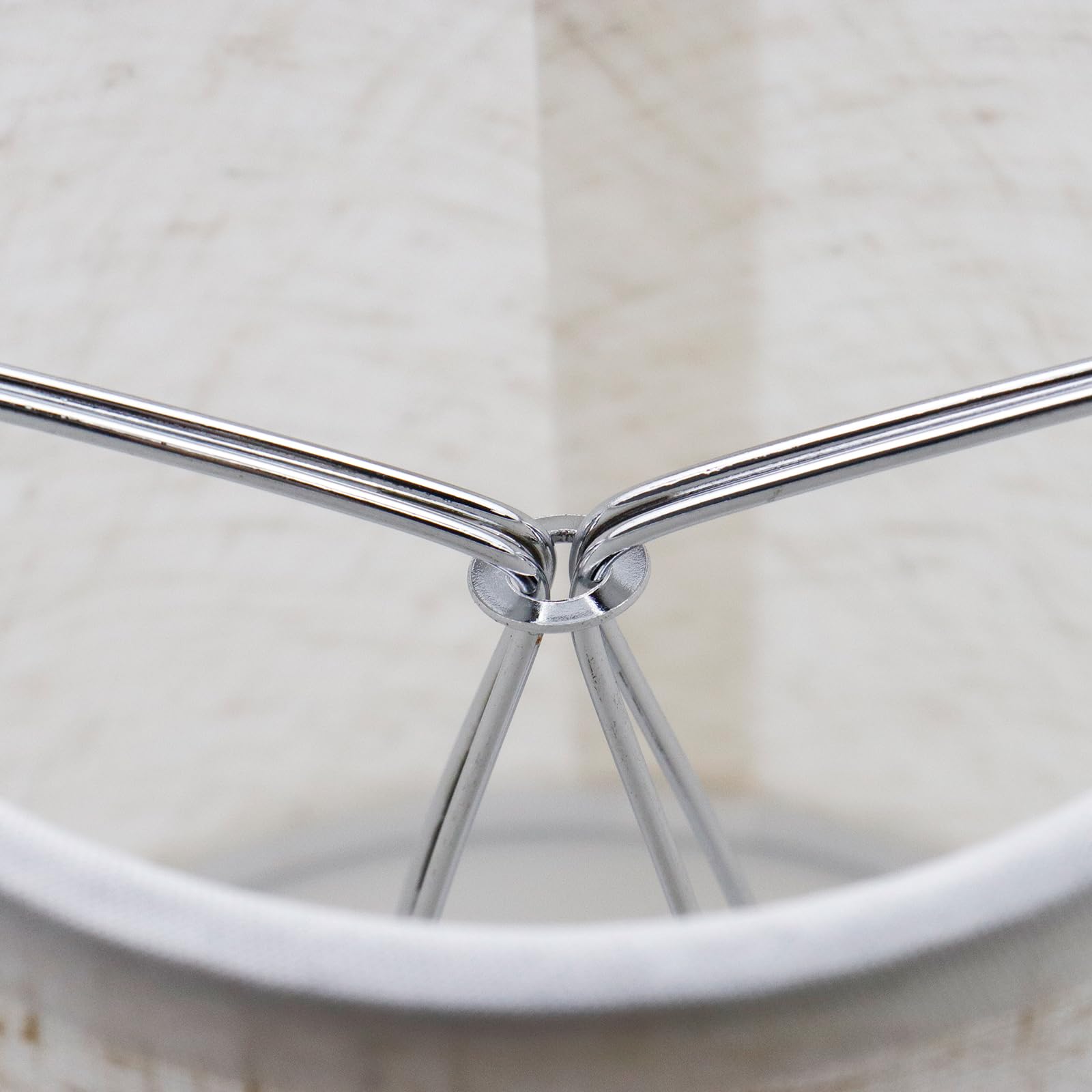 Curqia Set di 6 piccoli paralumi a clip in lino bianco per lampadari