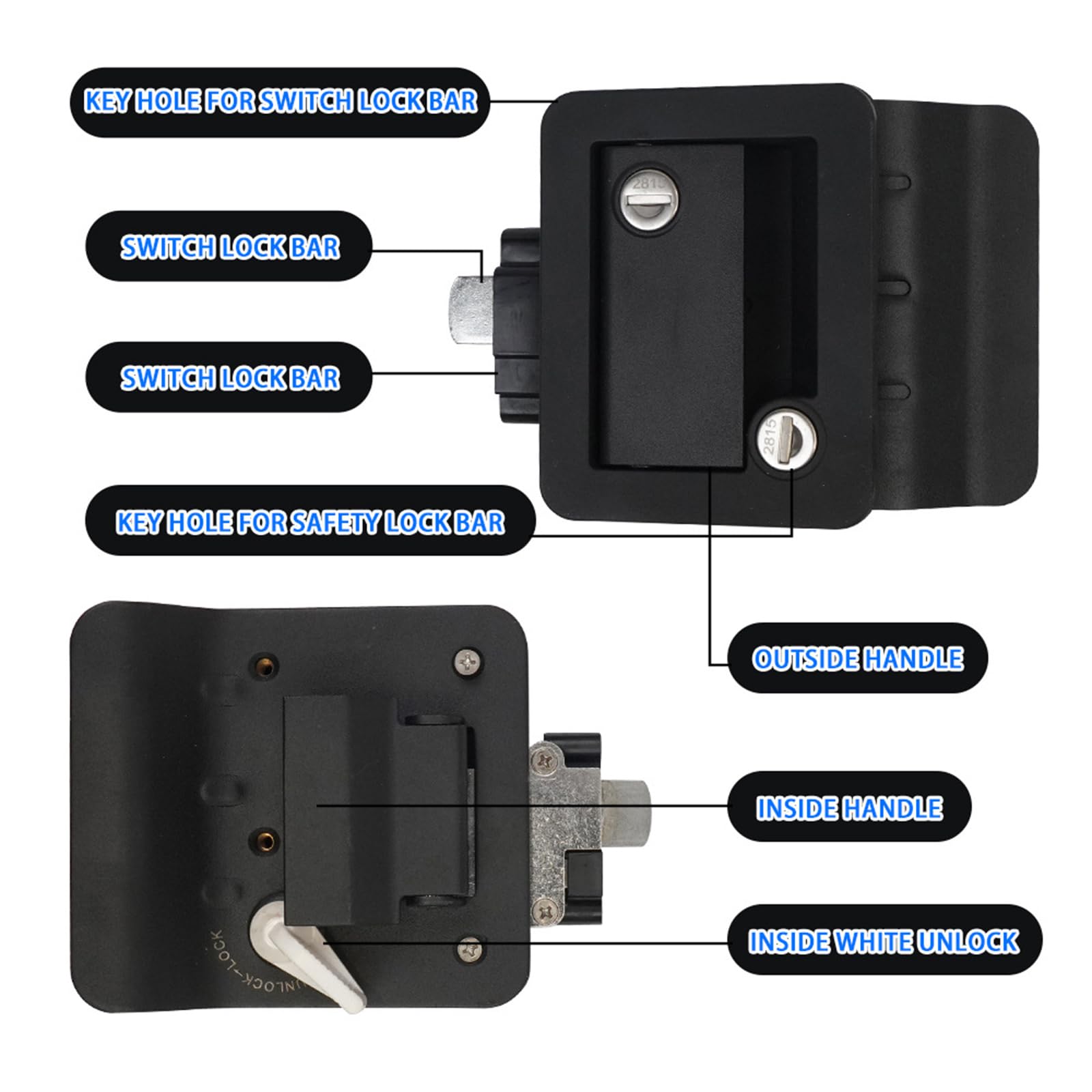 Porta del rimorchio Resistente alle intemperie Facile Installazione con Serratura Accesso rapido remoto