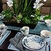 Elama Traditional Blue Rose 16 Piece Service for 4 Stoneware Dinnerware Set