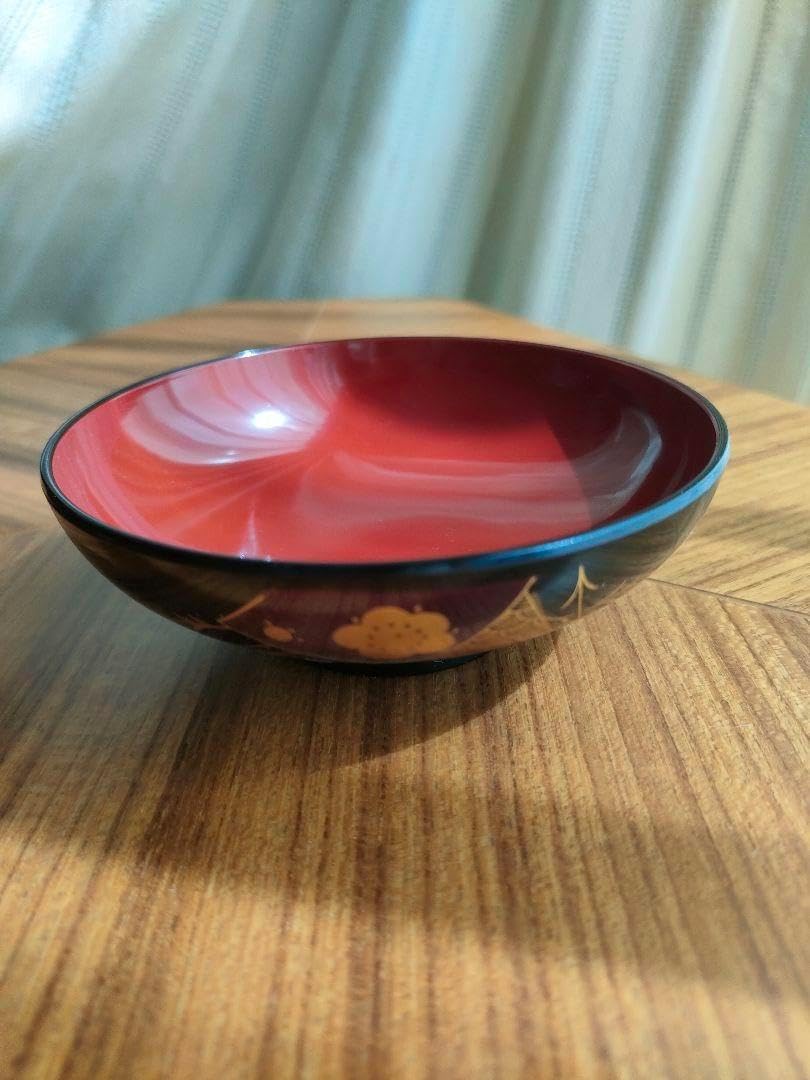 汁椀 御吸物椀 5個セット 木製 木曽漆器 金箔装飾 ホーム＆キッチン