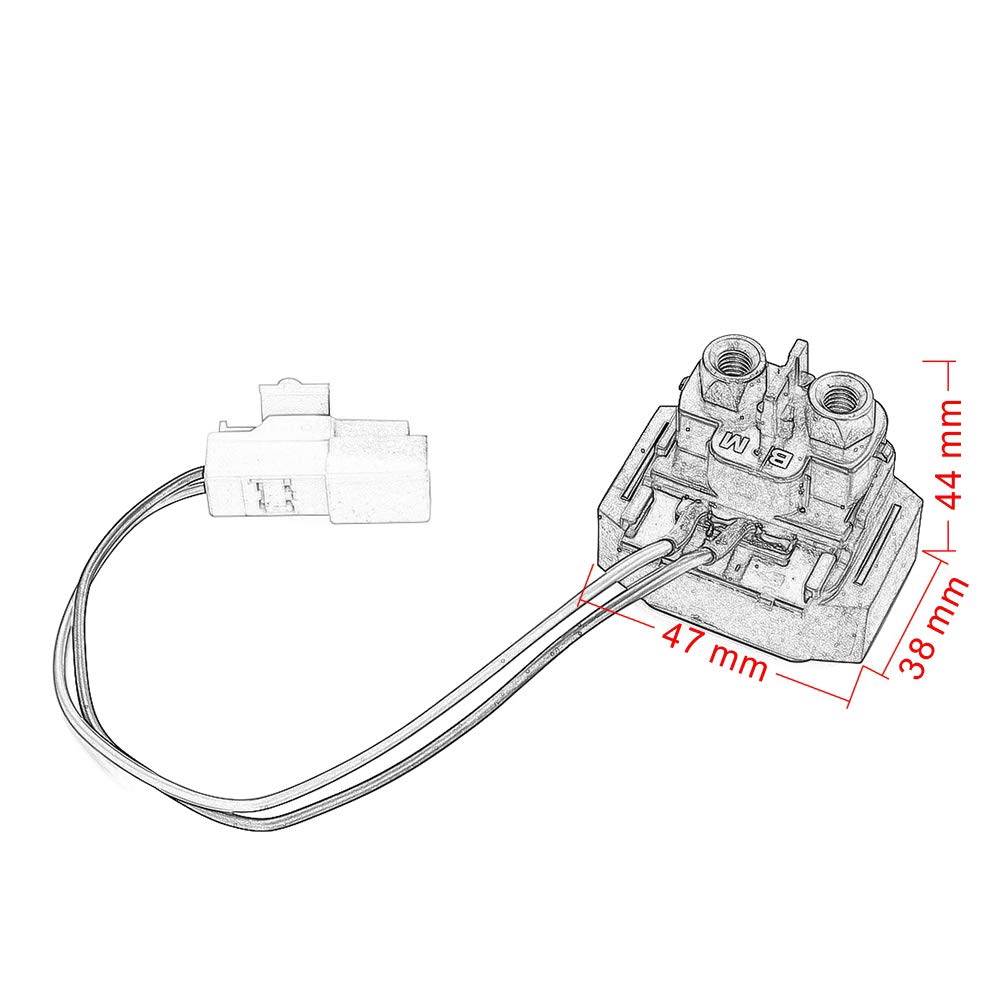 Generic Solenoide relè di avviamento per Suzuki AN650 Burgman 650 2003-2016, Relè di avviamento per motociclo, Montaggio a telaio, Normalmente aperto