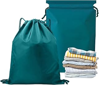 防水巾着バッグ - 小さな布ポーチ 2 個、ポータブル化粧品やアクセサリーの収納、旅行やジムのオーガナイザー |釣り スポーツ ランニング ランドリー アウトドア ヨガ 水泳 日常使用