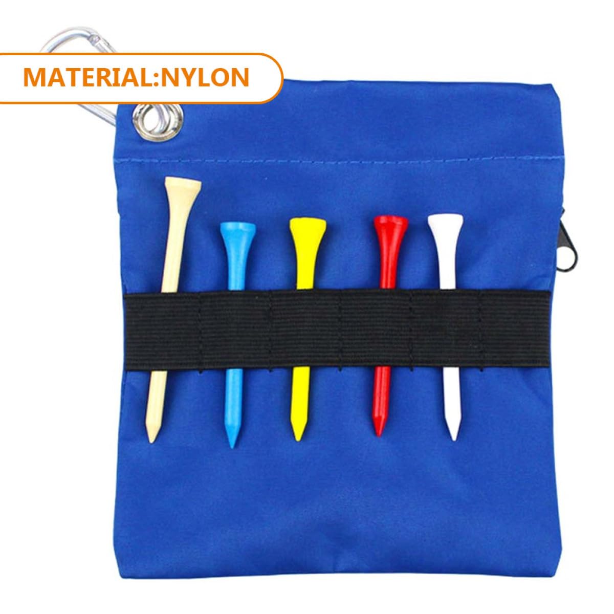 Abaodam Golf Tee Tasche aus Nylon Leichte Golfballtasche mit Gürtelclip Atmungsaktive und Strapazierfähige Golf Teetasche für Unterwegs