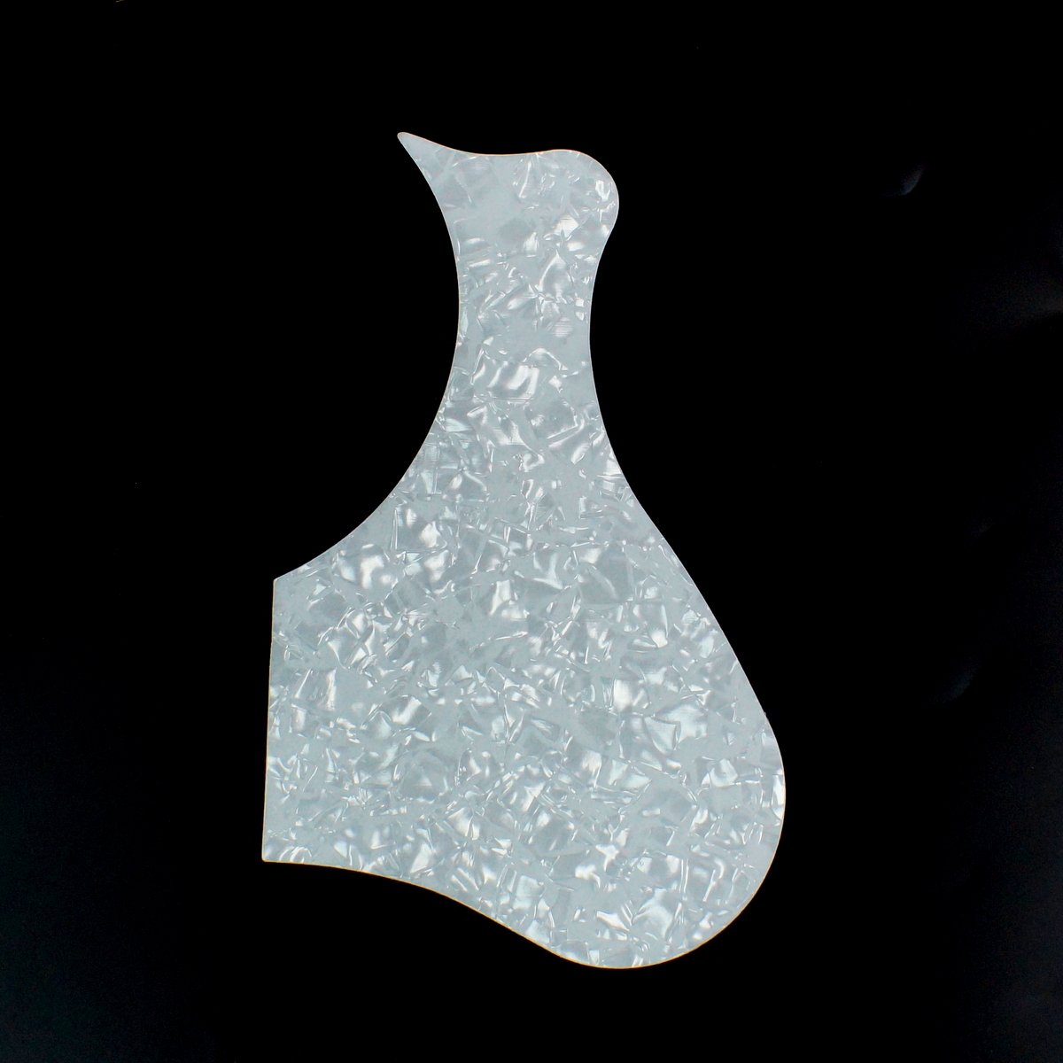 Universal Self Stick thin acoustic guitar pickguard,style-10 White pearloid