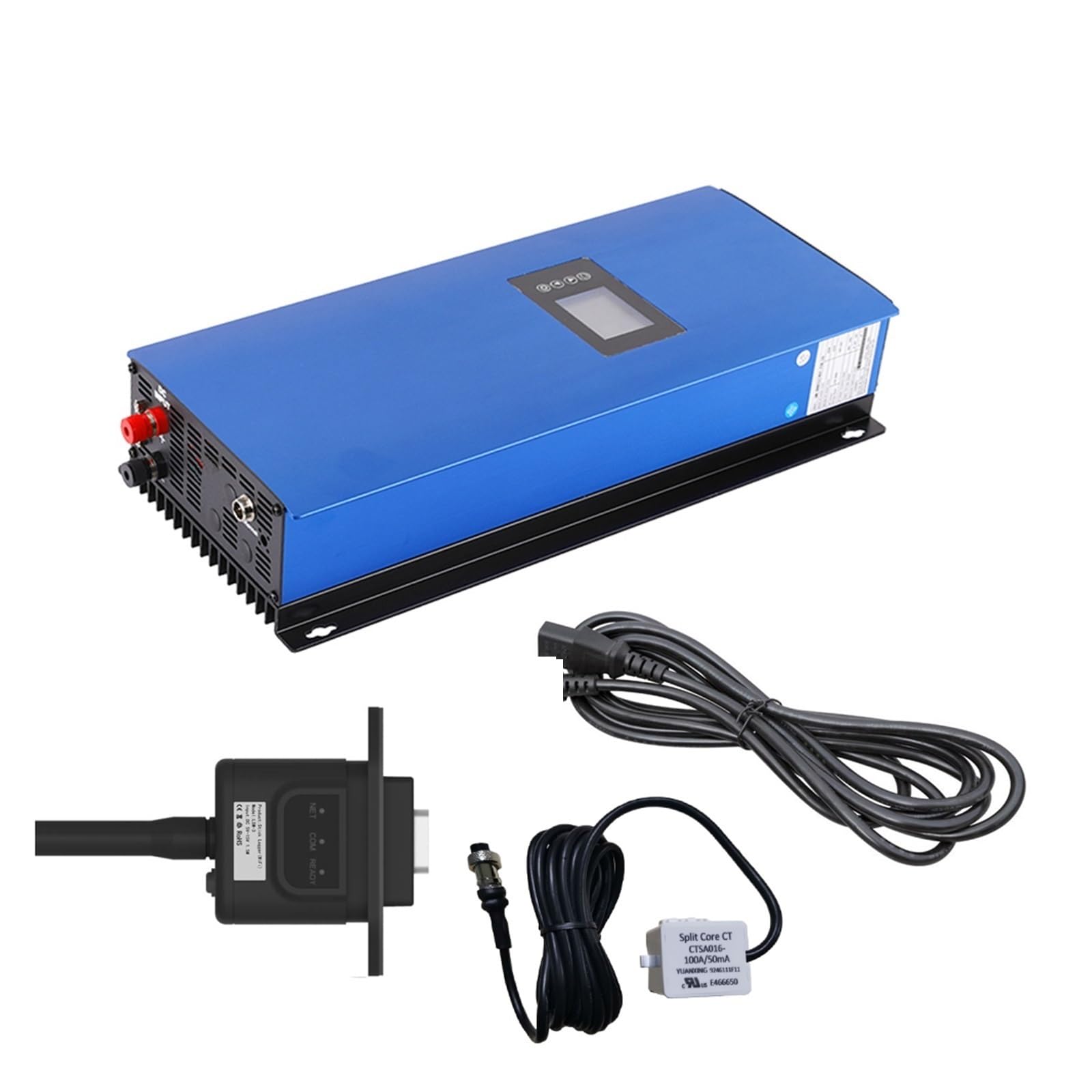 Variador De Frecuencia 2000W inwerter sieciowy z wyświetlaczem LCD i funkcją wewnętrznego ogranicznika, MPPT czysta fala sinusoidalna inwerter sieciowy DC45-90V do AC230V Kompaktowa konstrukcja(Sensor
