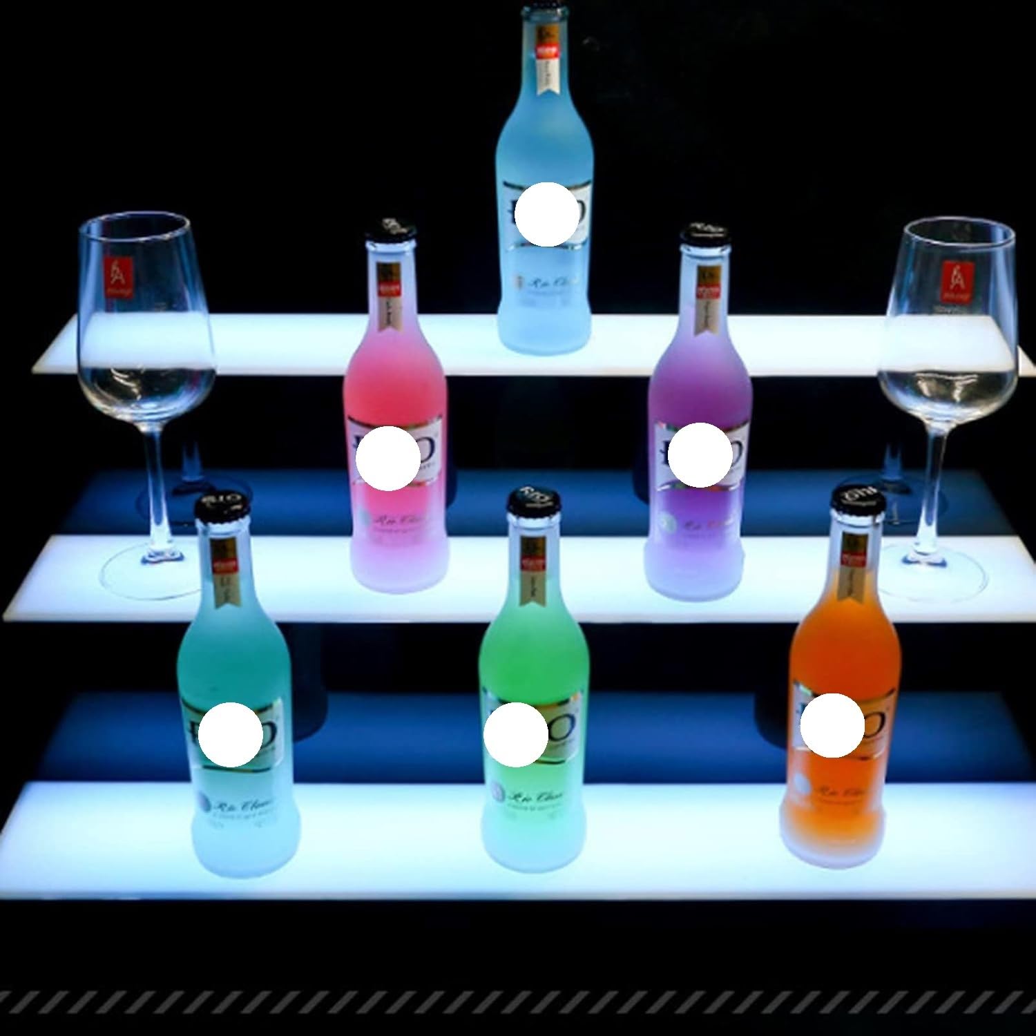 Amazon｜LEDライト付き酒ボトルディスプレイシェルフ、 酒瓶