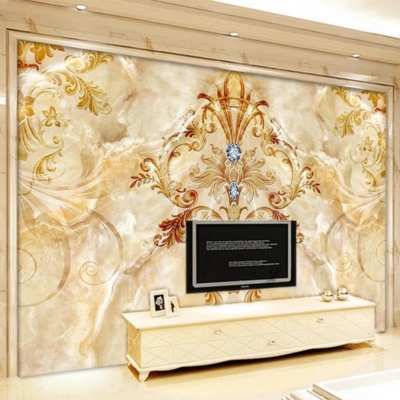 Papier peint 3D minimaliste or premium effet relief relief tridimensionnel en PVC