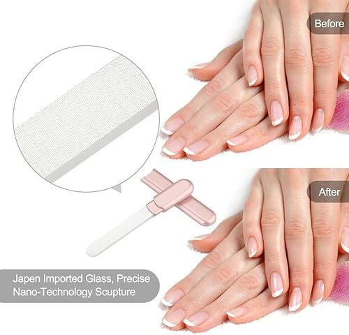 Miniatura 8 de Lima de uñas de cristal con funda, cristal de diamante salón mejor belleza limas de uñas para uñas naturales y acrílicas Top Stocking Stuffers