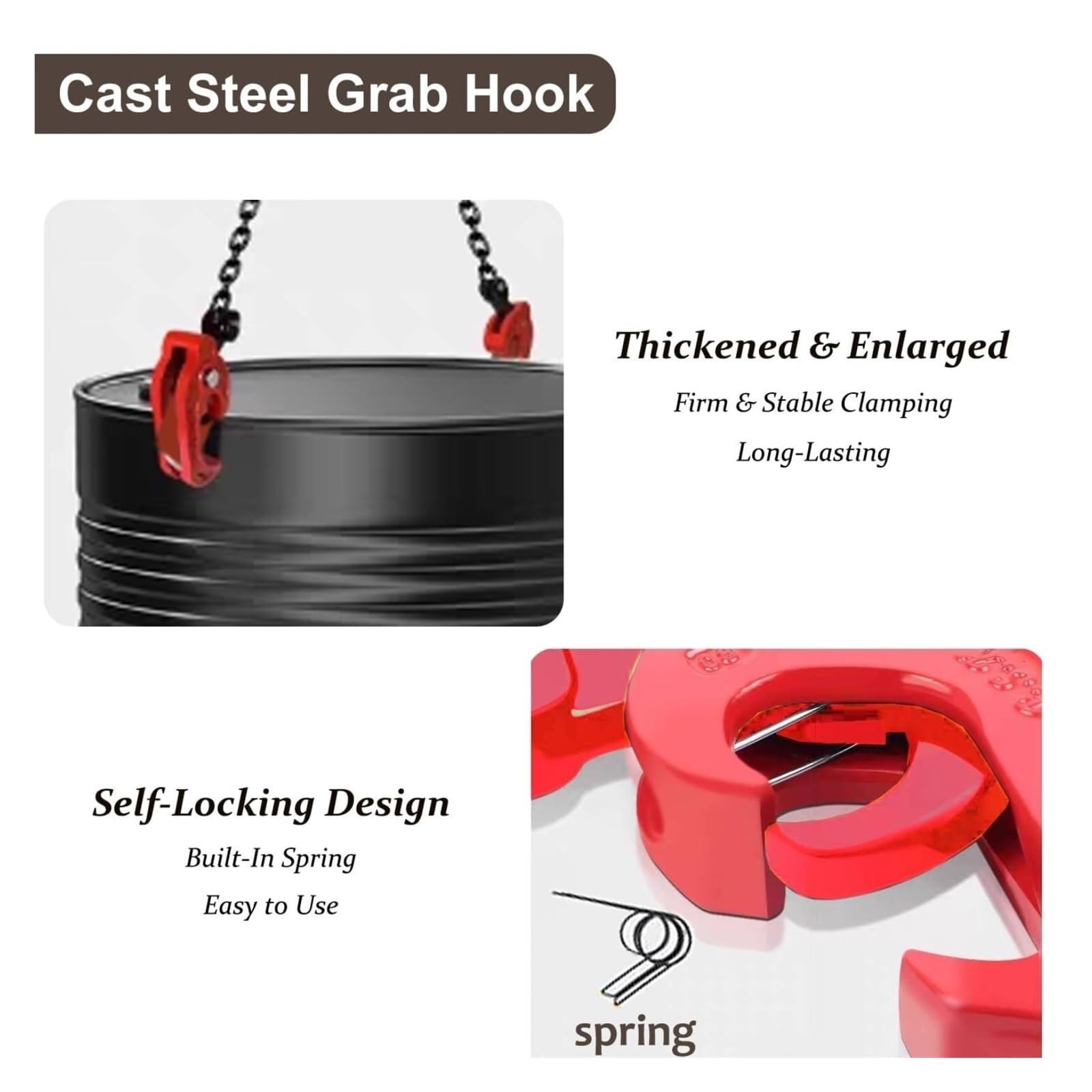 Hebeklemmen Fass-Hebeklemme aus Metall for Gabelstapler/Hebezeuge