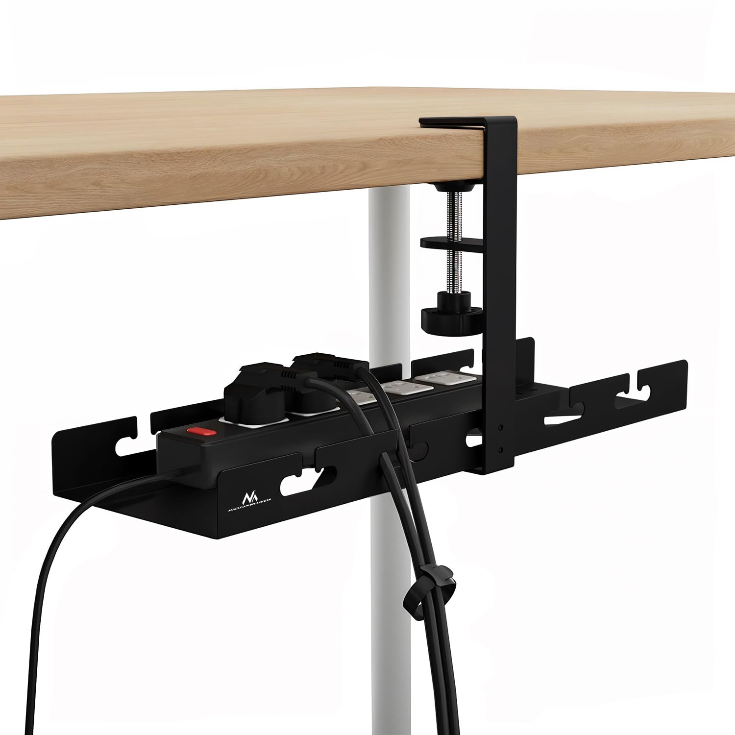 Maclean MC-105 B under-counter cable guide, 40 cm, black, clamp fastening, 5 kg load capacity, made of robust ABS plastic - Image 2