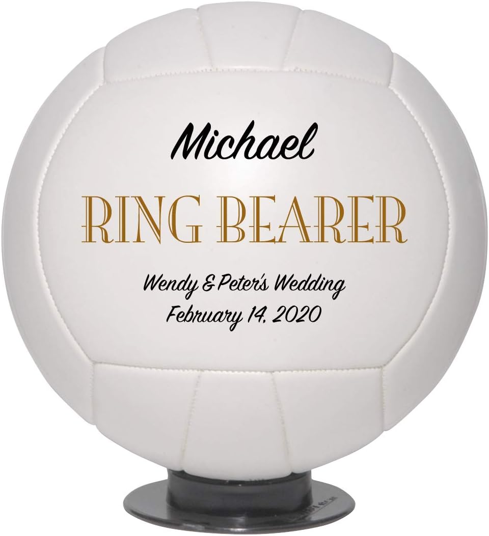 Ring Bearer Volleyball Wedding Keepsake, Personalized Custom Mini Volleyball (Ring Bearer)