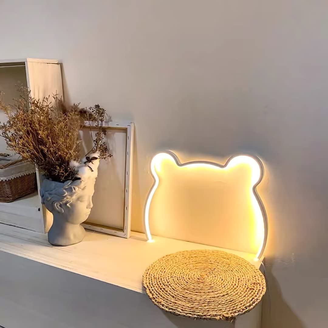 Nowoczesne żyrandole LED Niedźwiedź Kinkiet nocne, Śliczne kinkiety pokoju dziecięcego, Lampka nocna Lampki stołowe, do ładowania USB, z funkcją ściemniania