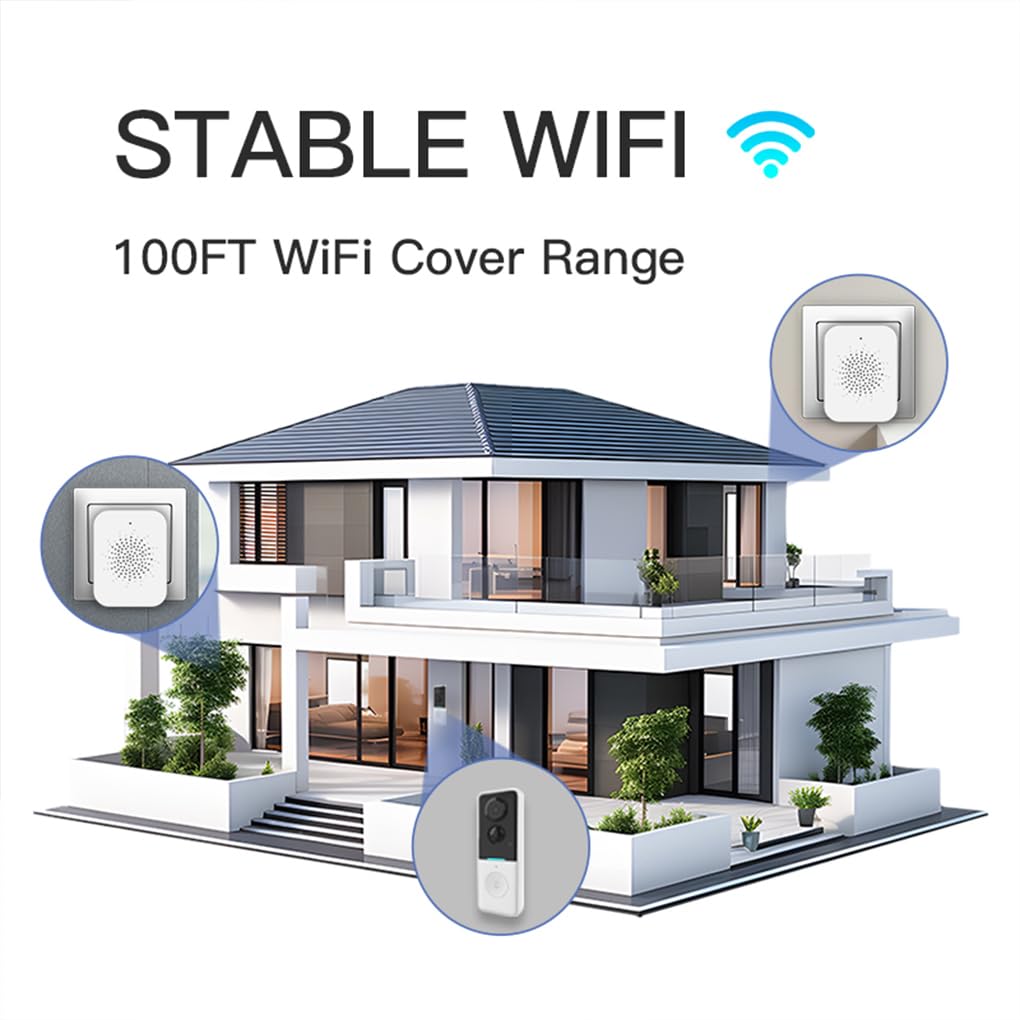 Timbre inalámbrico con cámara, Impermeable, 4G, WiFi, vídeo HD, 2,4G, batería de Larga duración, hogar Inteligente, comunicación bidireccional.