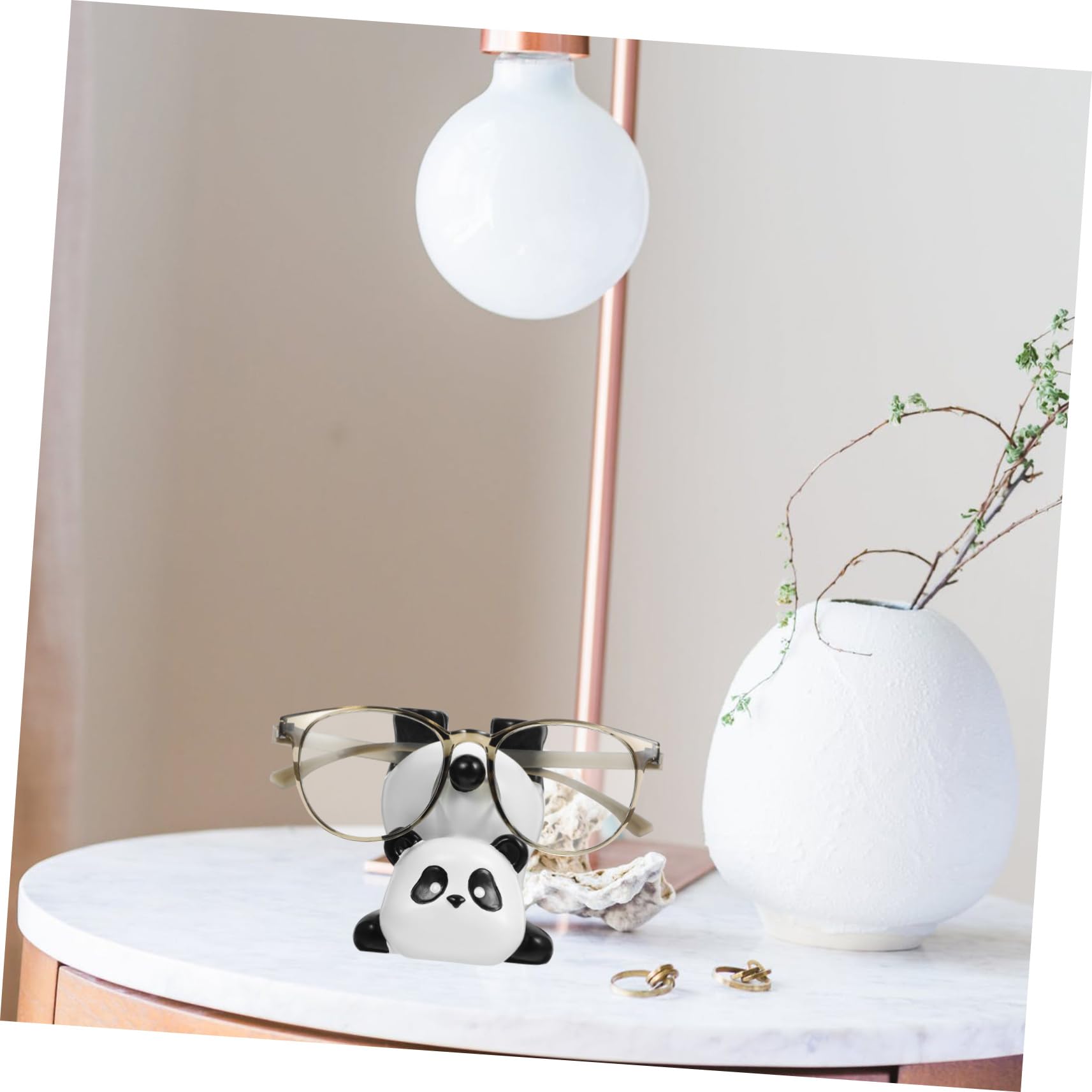 SOLUSTRE 3pezzi Portaocchiali Panda Resina Supporto Elegante Per Occhiali e Sole Design Creativo e Funzionale Per Casa e Ufficio Per Regali e Decorazioni Originali