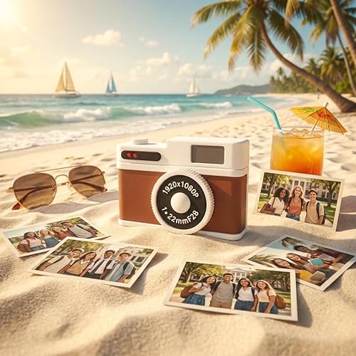 Miniatura 9 de Hub USB C, concentrador USB de 4 puertos con 2 puertos USB-A 2.0 y 2 puertos USB-C, adaptador USB compacto estilo cámara vintage para laptop,