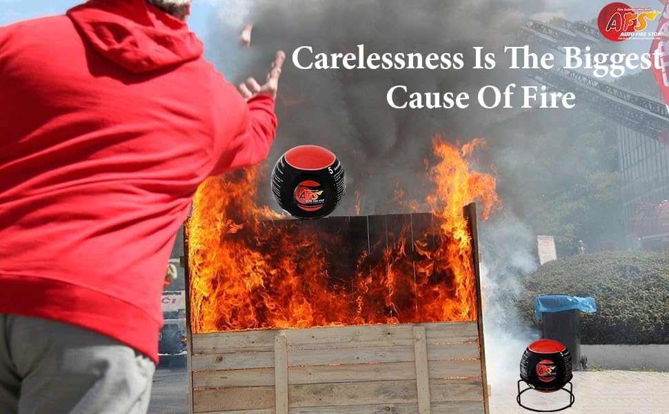 Image of Fire Safety Combo - Fire Blanket & Auto Fire Extinguisher Ball | Emergency Fire Protection Kit for Home, Kitchen, Office & Car (Fire Ball+Fire Blanket 1.2x1.2m)