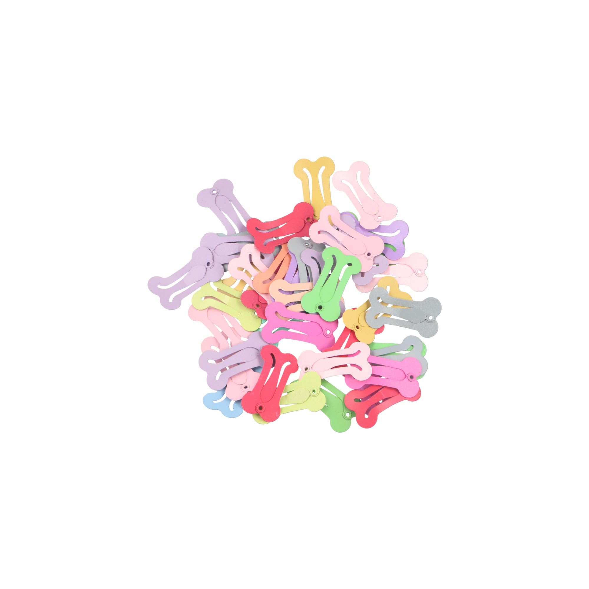 Pokinge 40Pcs Bone Shaped Hair Clips for Dogs, Cute 1 Inch Puppy Dog Hair Barrettes Multicolor Small Snap Hair Clips Pet Dog Cat Grooming Hair Accessories