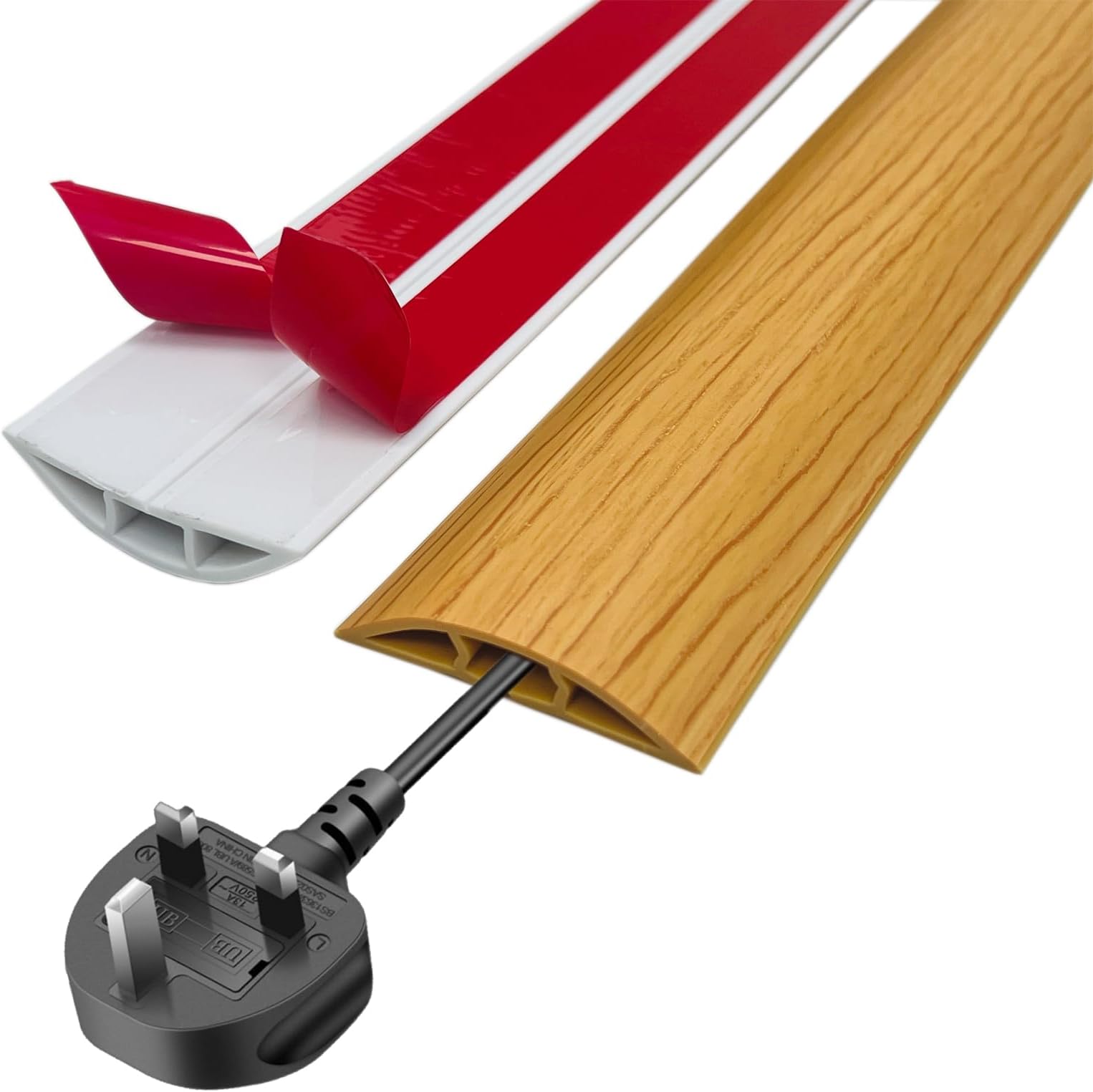 Copertura Cavi A Pavimento 2m - 3 Canali, Giallo/Nero, In PVC Antiscivolo Per Interni Ed Esterni - Foto 10