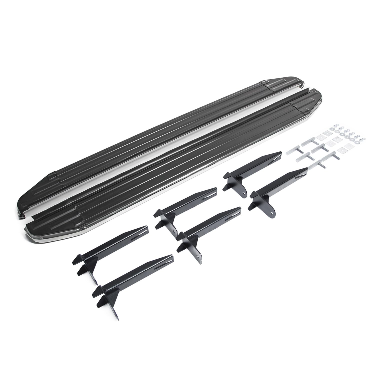 PEDANE LATERALI NERE VW AMAROK 2010+ SOTTO PORTA IN ALLUMINIO / ABS TU – RICAMBI