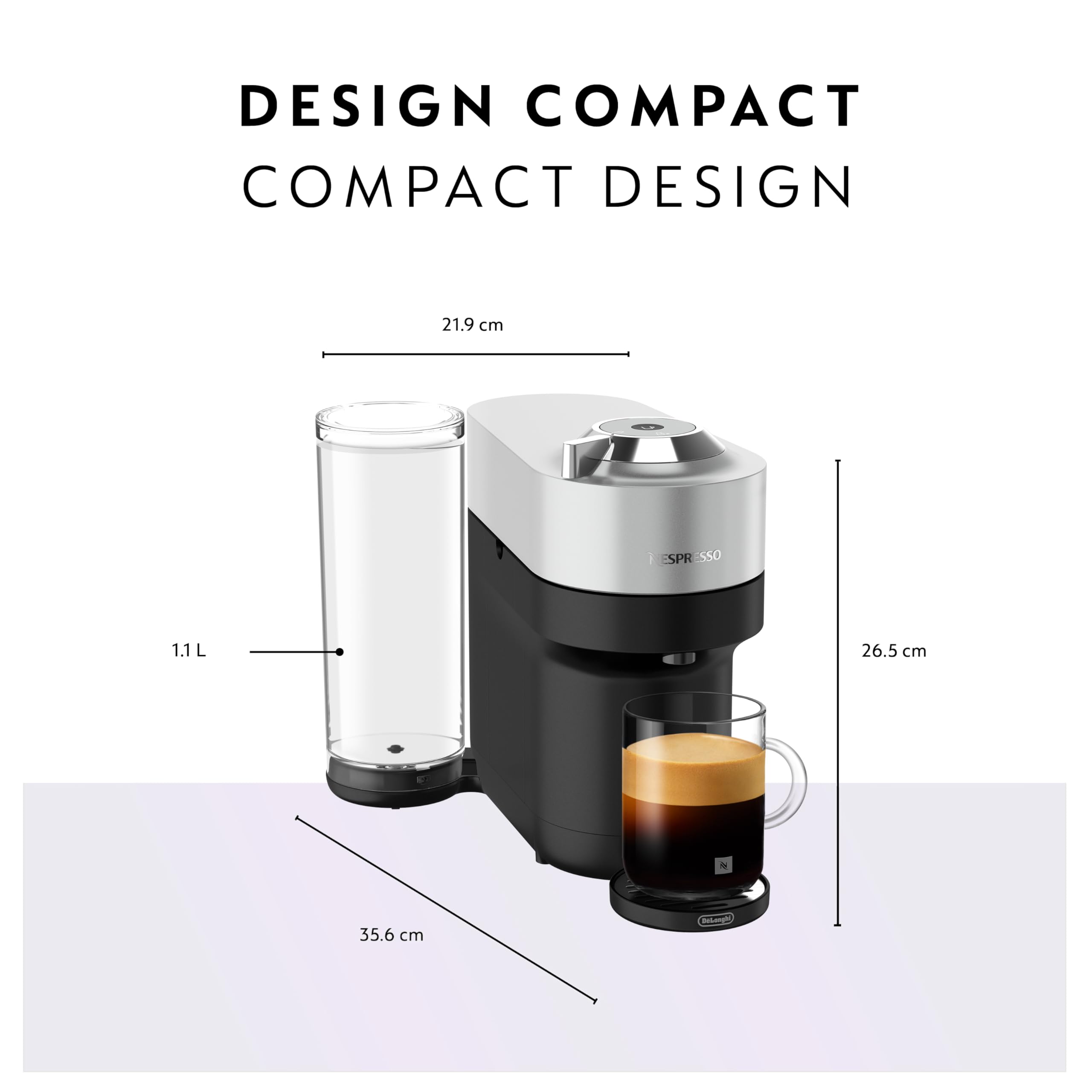 Nespresso Vertuo Pop+ Smart Compact Coffee Machine by DeLonghi