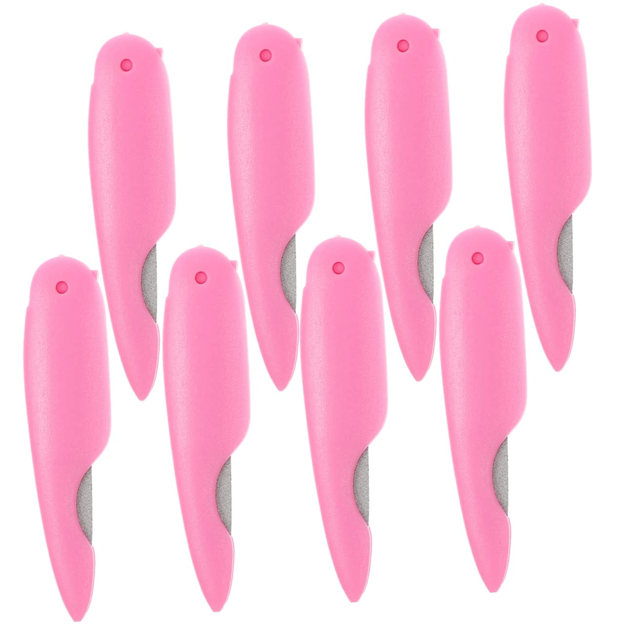 VALICLUD Lot de 8 Limes à Ongles Pliantes en Métal pour Manucure Professionnelle, Lime à Ongles Polissoir Recto Verso, Outils Manucure pour Usage Personnel et Salon