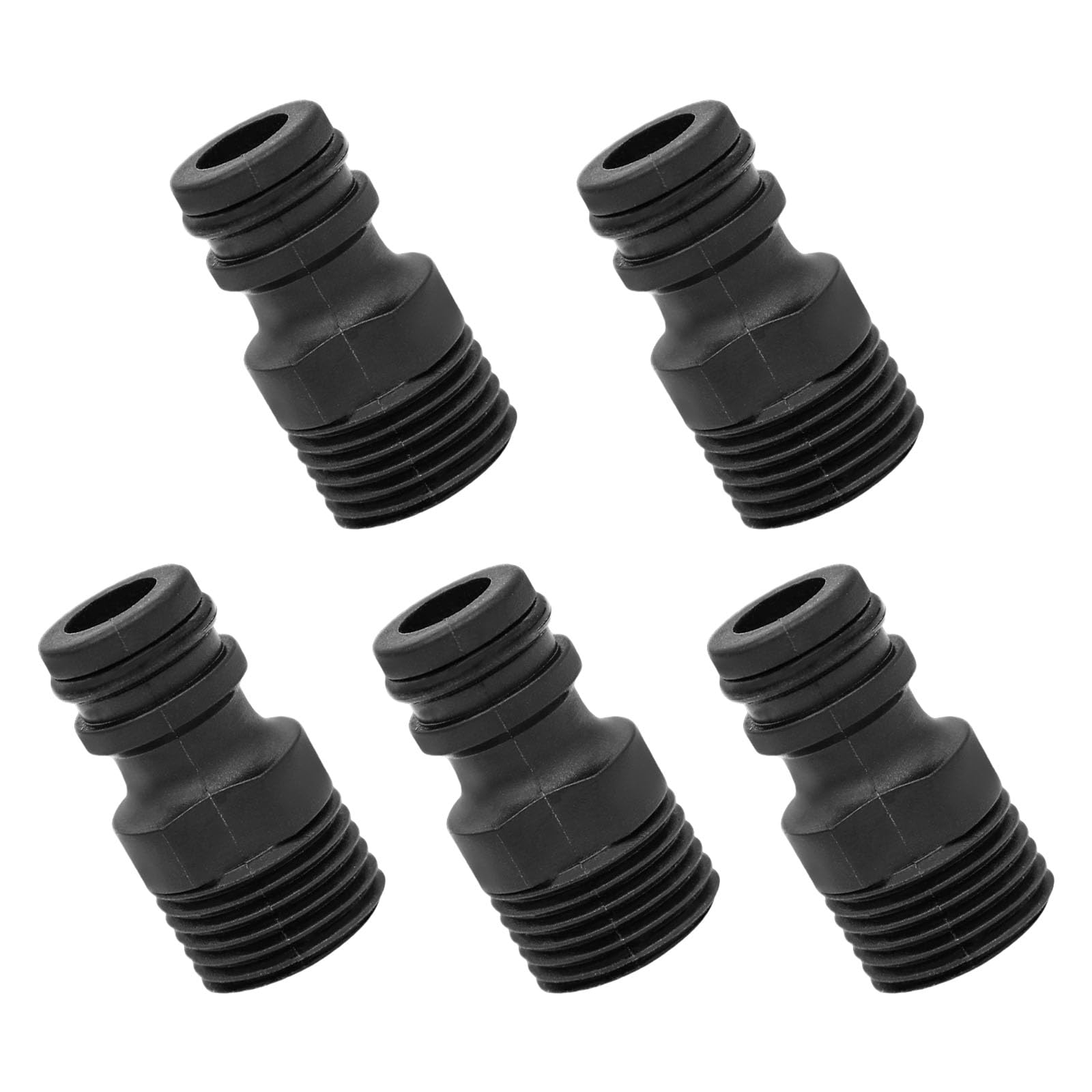 Yhplxyuus 5 Piece External Thread Hose Connector Secure Leak Proof Fitting for Sink Shower Plumbing Nipple Adapter for Faucet