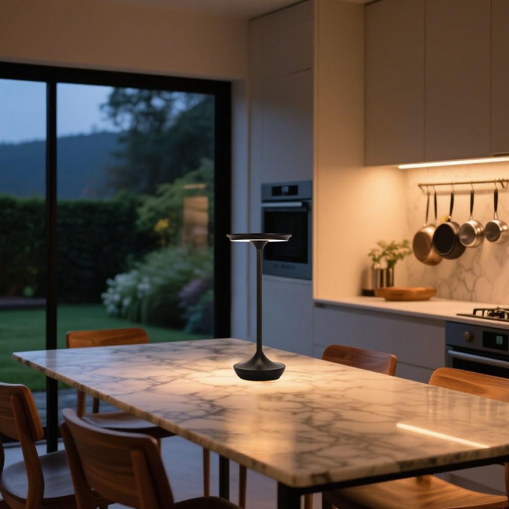 EJQ Kabellose Tischlampe, wiederaufladbar, 6000 mAh batteriebetriebene LED-Tischleuchten für den Außenbereich, tragbar, Touch, dimmbar, Tischlampe für Schlafzimmer, Terrasse, Kaffee, Restaurant