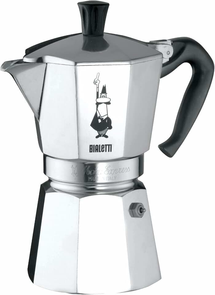 Bialetti - Moka Express: Iconic Stovetop Espresso Maker, Makes Real Italian Coffee, Moka Pot 9 Cups (14 Oz - 420 Ml), Aluminium, S