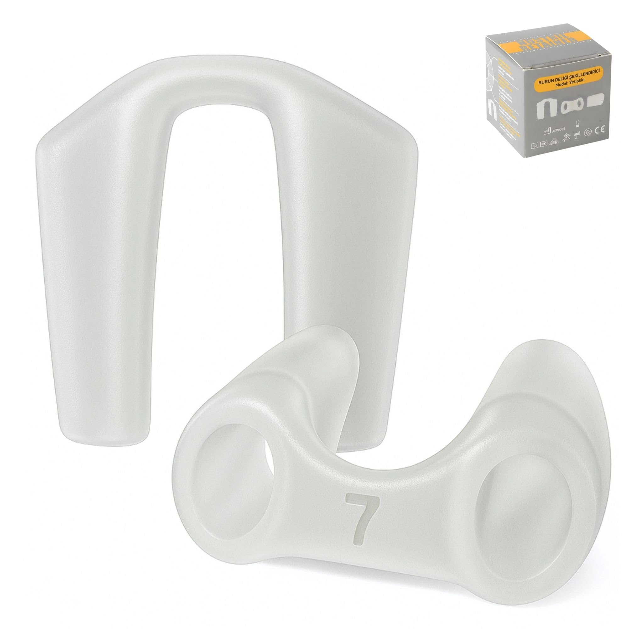 Nostril Retainer Short Model | Nostril Retainer Rhinoplasty | Nasal Retainer Rhinoplasty & Nose Splint for Rhinoplasty Recovery | 100% High Grade Silicone | Nostril Retainer Size (7)