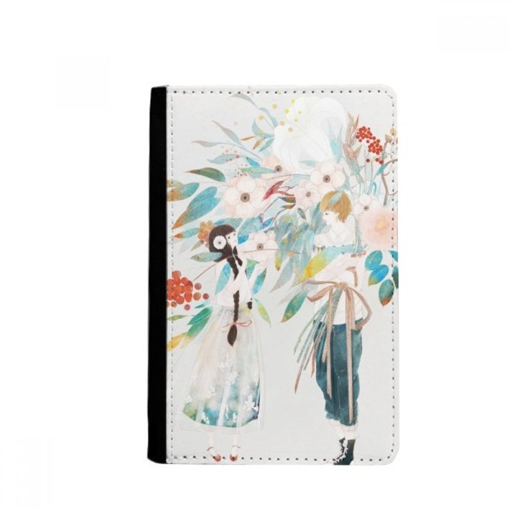 Boygirl Chinese Classical Style Illustrator Passport Holder Travel Wallet Cover Case Card Purse