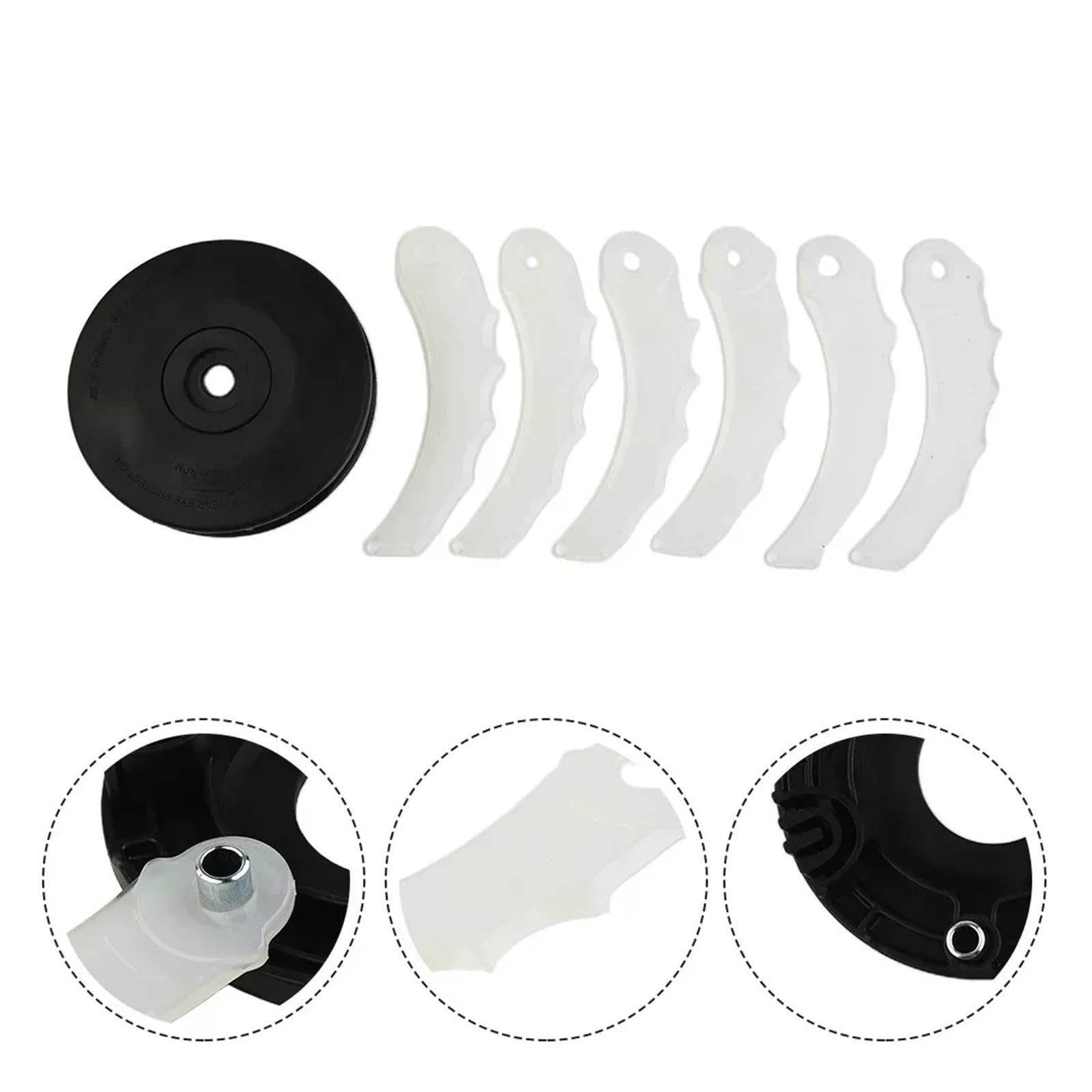 Lawn Mower Blade,Compatible For Makita,Blade Head Plastic 198383-1 Grass Trimmer DUR184L DUR190L DUR190U DUR191U DUR364L UR101C UR201C Trimmer Accessories