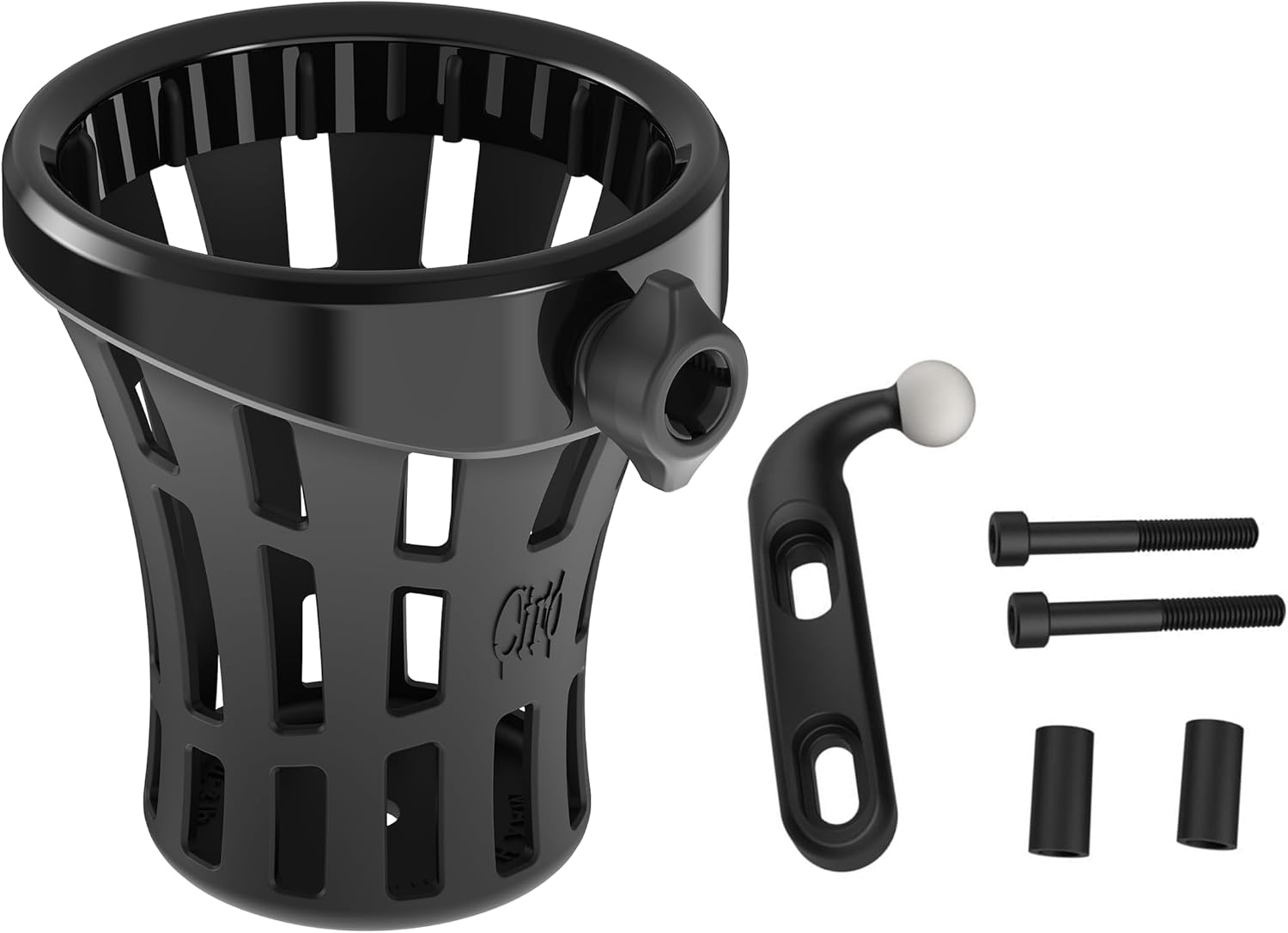 GEN 2 Big Ass® Drink Holder with Perch Mount for Gold Wing and Metric Bikes (Black)