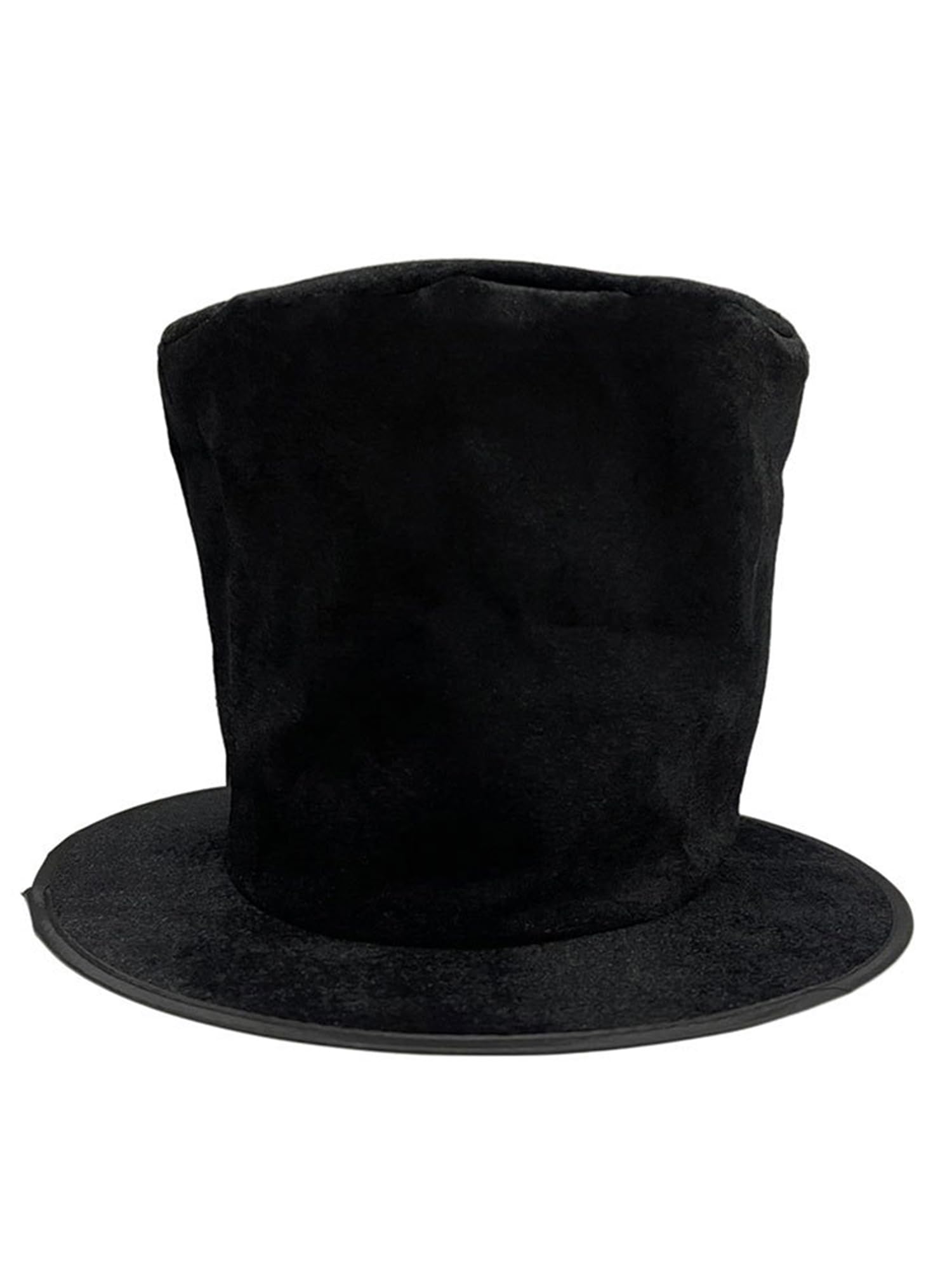 YOOJIA Velvet Gentlemen Formal Tall Top Hat, Magician Tuxedo Costume Hat for Halloween Festival Party Black Velvet Type One Size