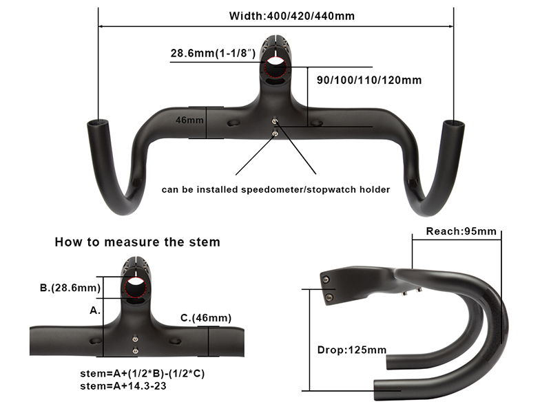 キャノンデール　Carbon One-Piece Handlebar 420mm キャノンデール Carbon One-Piece Handlebar 420mm SystemBar R