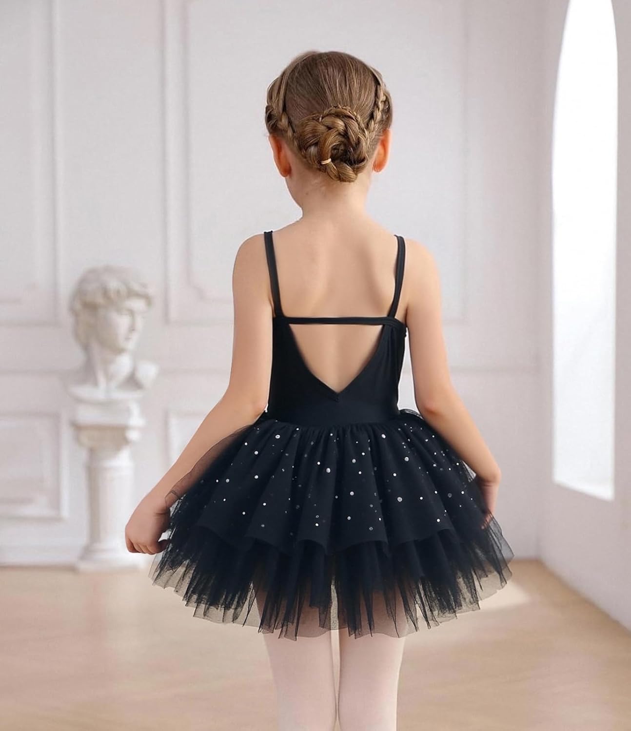 Tutu.kk Little Girls Backless Ballet Dress Sleeveless Ballet Tutu Leotard Ballerina Outfit for Toddler Girls - Image 3
