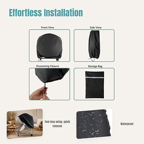 Miniatura 5 de Cubierta protectora para ventilador industrial, cubierta protectora para electrodomésticos de alta resistencia, cubierta de ventilador de piso,