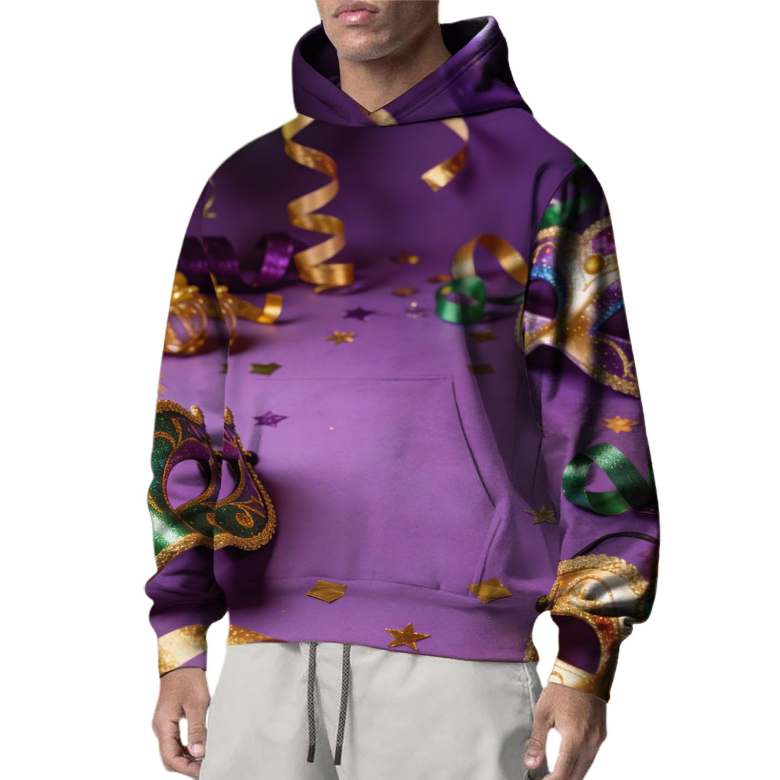 Sudadera sin mangas hombre con estampado temático y capucha moderna 8