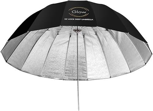 Miniatura 3 de Glow Easy Lock - Paraguas grande de fibra de vidrio con cuentas profundas (51 pulgadas)