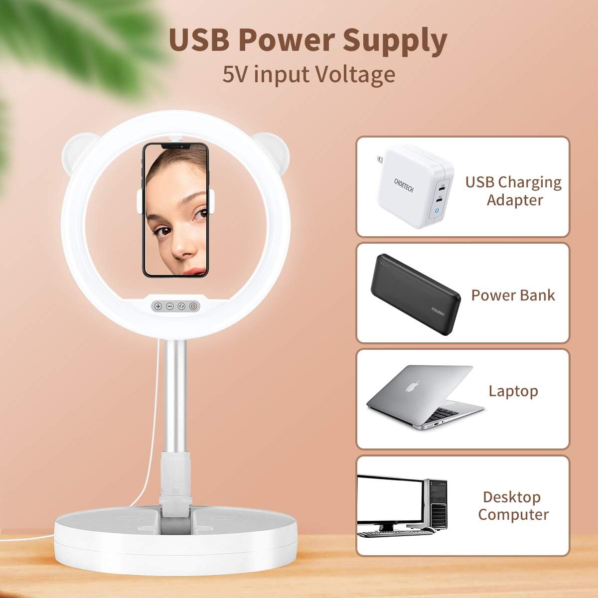 Exсluѕіvе Dіѕсоunt 60% Prісе Zecti 10 inch Ring Light with Stand and Phone Holder, LED Selfie Light Ring with Dimmable 3 Color Modes and 10 Brightness for Live Stream Makeup Photography Compatible with iPhone Xs Android-White