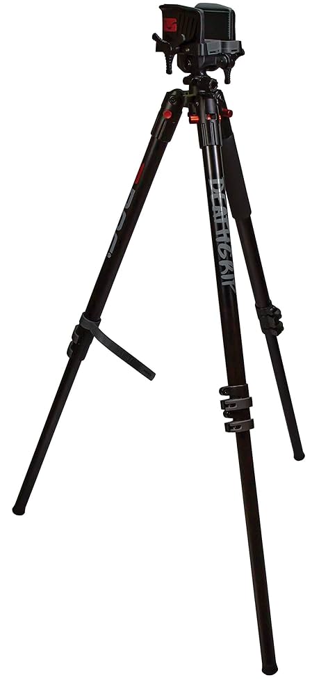 BOG DeathGrip Tripod with Durable Frame, Lightweight, Stable Design, Bubble Level, Adjustable Legs, Shooting Rest, and Hands-Free Operation for Hunting, Shooting, and Outdoors