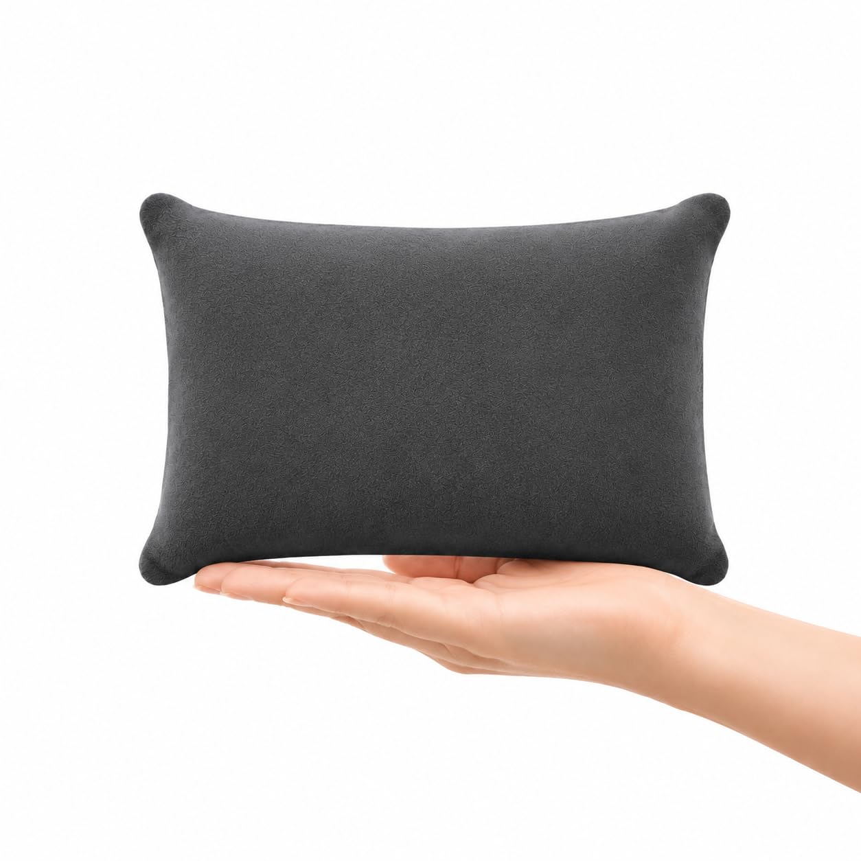 Black Mini Pillow Small Rectangle Cushion for Neck and Lumbar Support