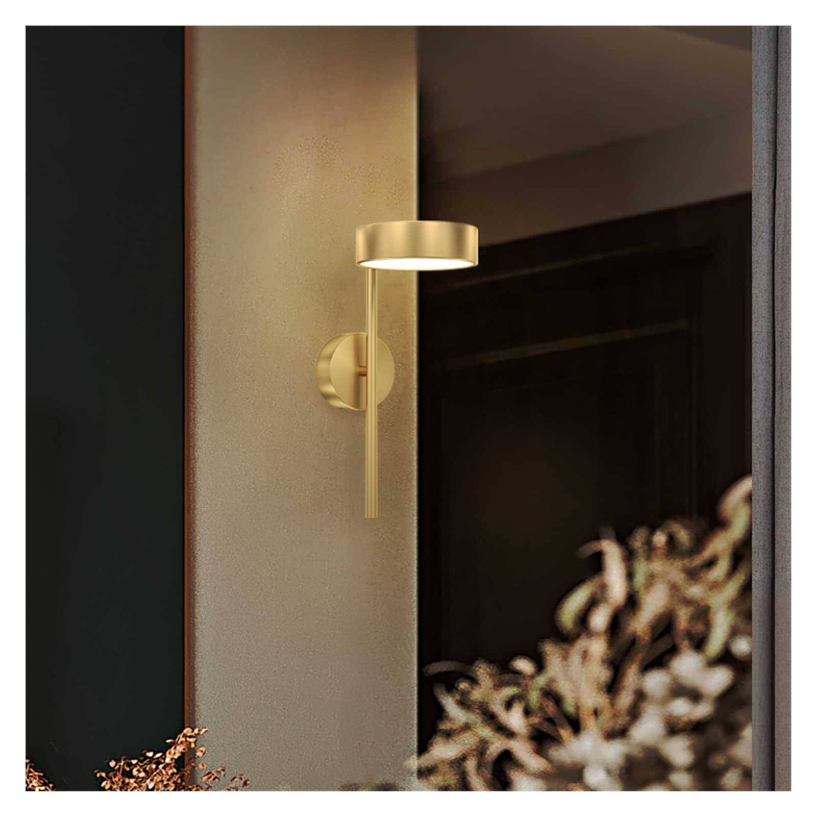 ZTCHSENZT Wall Sconces, Nordic Gold Wall Light Luxury Copper Wall Lamp Rotatable Lampshade Direction Scoces Lamp Aisle LED Bedroom Bedside Lamp